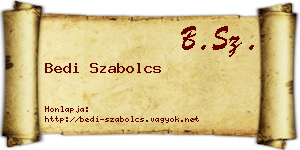 Bedi Szabolcs névjegykártya